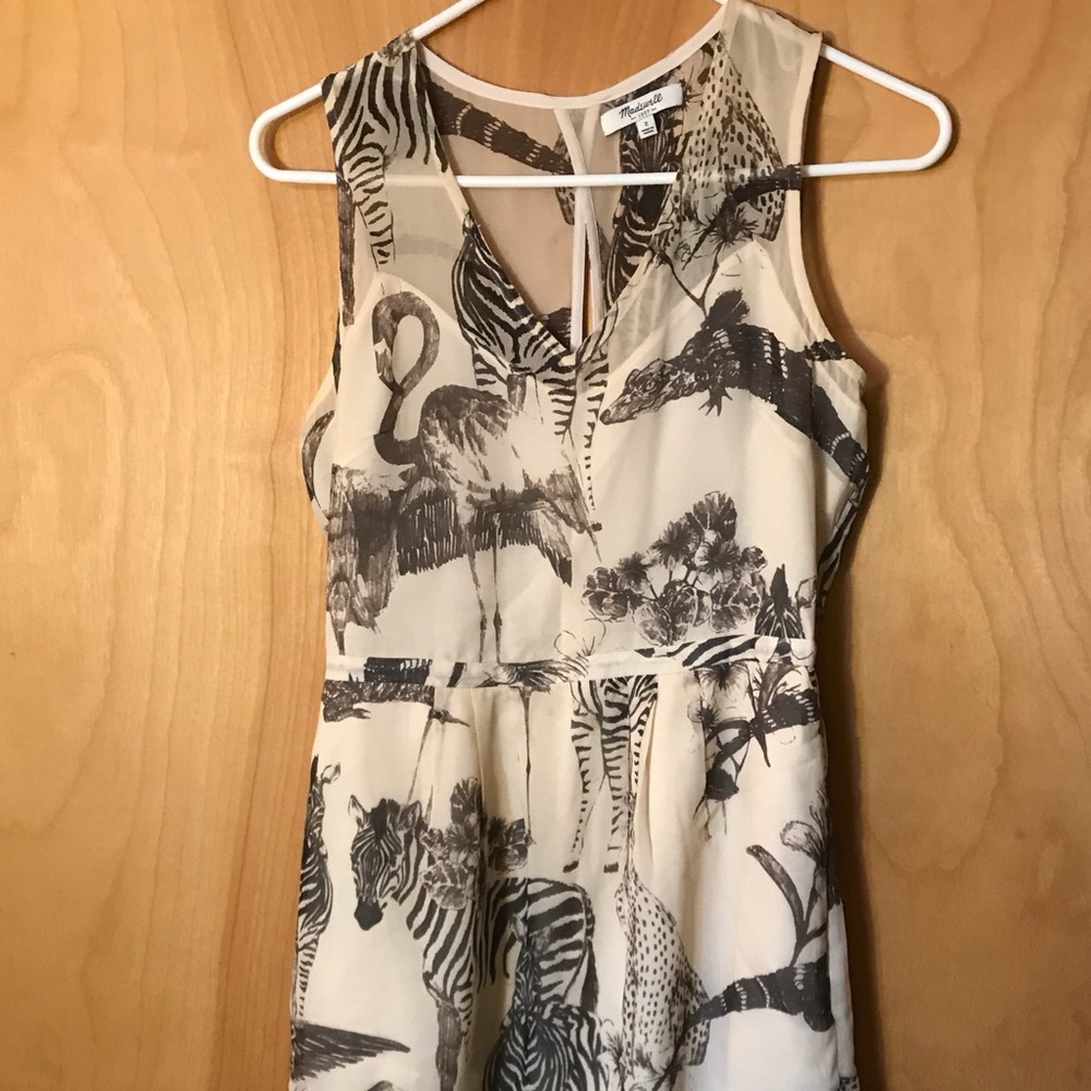 Madewell reptile print dress